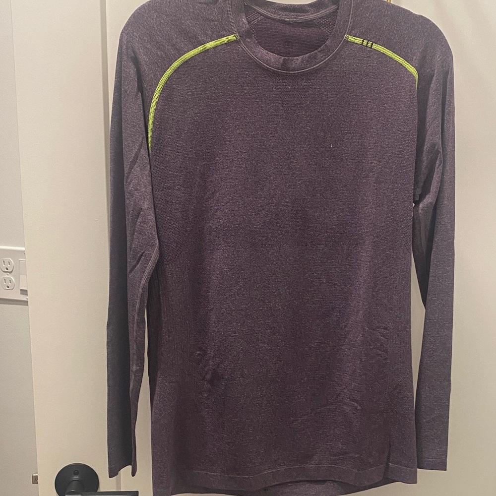 Lululemon Men's Purple Long Sleeve Shirt
